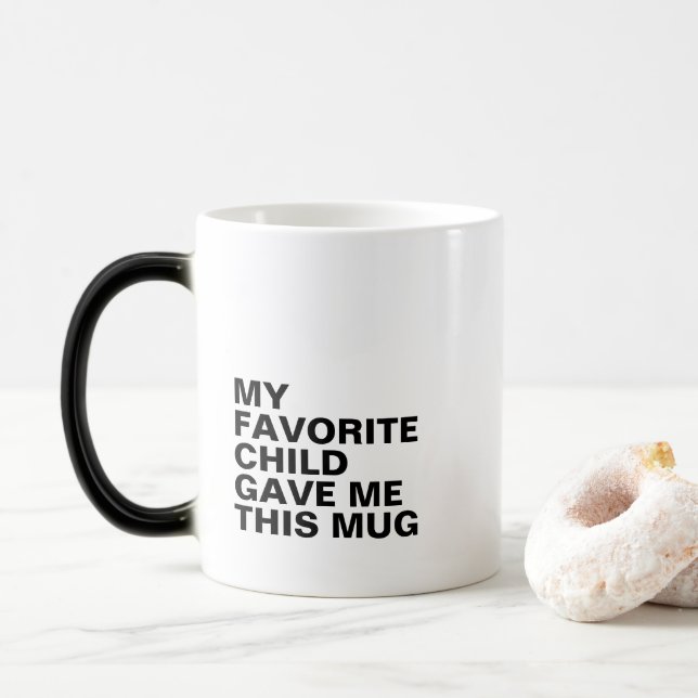 Magic Mug de typographie personnalisée avec initiale (Avec donut)