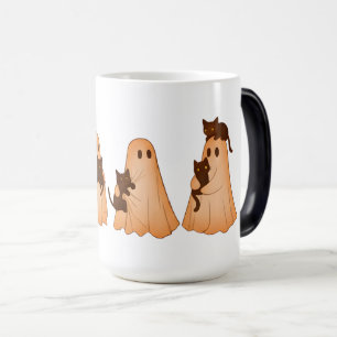 Magic Mug Halloween Fantôme Mignon et Chat Noir