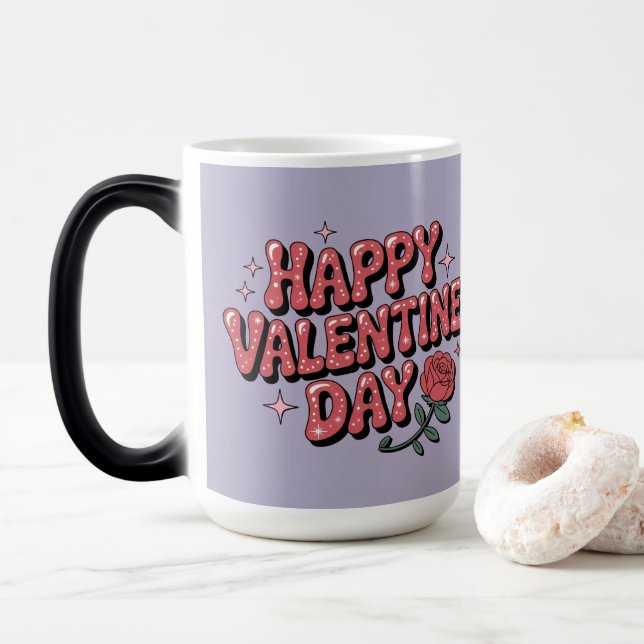 Magic Mug morphing Joyeuse Saint-Valentin (Avec donut)