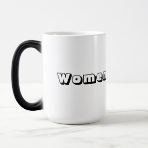 Magic Mug Morphing – Texte "Femmes" avec nom imprimé