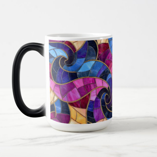 Magic Mug Mosaic Fancy Cafe Mug (Gauche)