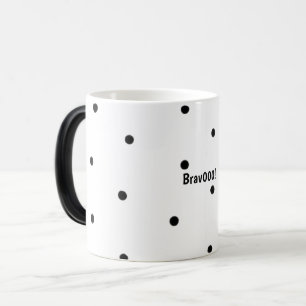 Magic Mug Noir Brillants à Pois – Accent Minimaliste