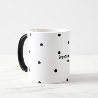 Magic Mug Noir Brillants à Pois – Accent Minimaliste