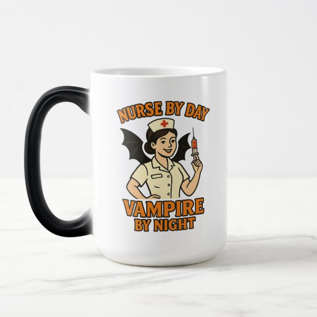 Magic Mug Nurse Halloween Fun - Éffrayant Shift Magie (Gauche)