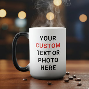 Magic Mug Personnalisé   Ajoutez Texte, Photo, Logo ou D