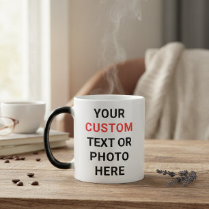 Magic Mug Personnalisé   Ajoutez Texte, Photo, Logo ou D