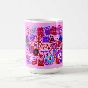 Magic Mug Timbres-postes de courrier d'amour de la Saint