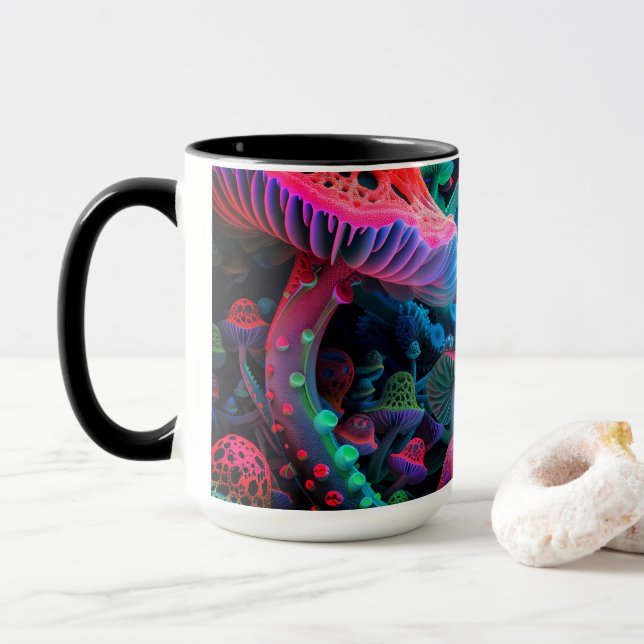 Magic Mushroom Wonderland Mug (Avec donut)