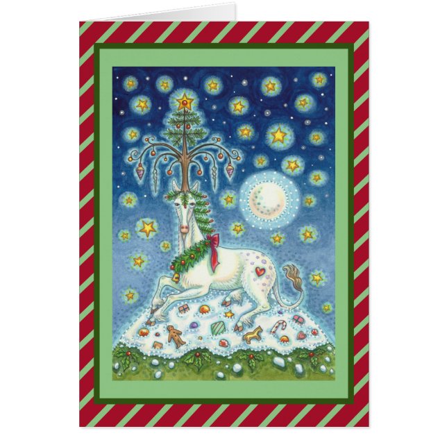 MAGIC NOËL UNICORN VACANCES CARTE DE REMERCIEMENT  (Devant)