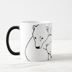 Magic Ours polaire Bière Mug Verre Mère & Cubs Ours Mug