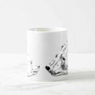 Magic Ours Polaire & Cub Café Mug Faune Art Mug
