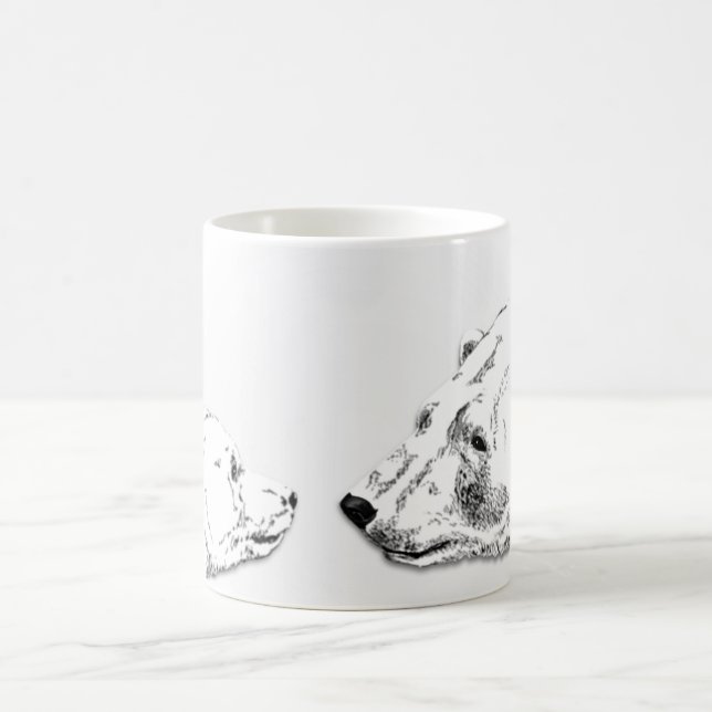 Magic Ours Polaire & Cub Café Mug Faune Art Mug (Centre)
