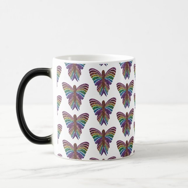 Magic Papillon Arc-en-ciel (motif) - Mug Morphing (Gauche)