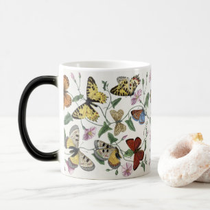 Magic Papillon vintage et papillon moth Mug de café géan