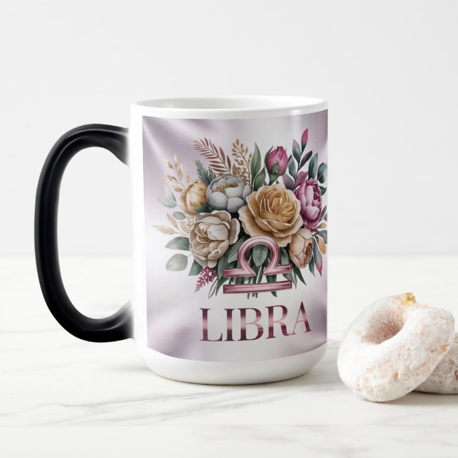 Magic Pink Libra Glyph Lavender Morphing Mug (Avec donut)