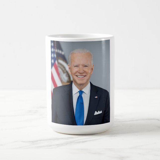 Magic Président Joe Biden Maison Blanche Portrait Mug (Centre)