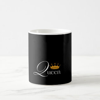 Magic "Queen Energy : Mug noire avec design "Queen" gras