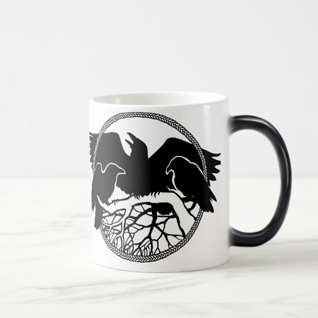 Magic Raven Art Mug Wild Bird Crow Cup Raven Mug (Droite)