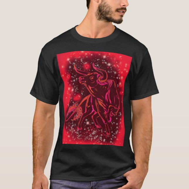 Magic Red Bull Coureur T-Shirt Starry Night (Devant)