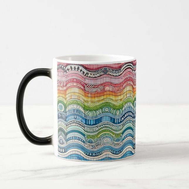 Magic Réveillez-vous avec style : La Mug de café rayée (Gauche)