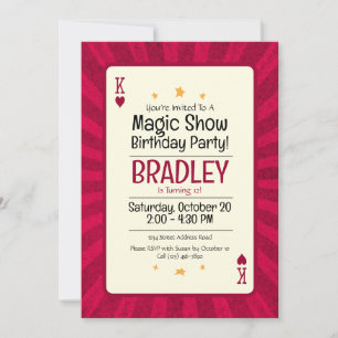 Magic Show Anniversaire Invitation Carte de démarr