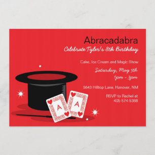 Magic Show Invitations d'anniversaire