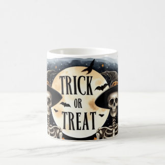 Magic Skeleton Trou ou Treat Morph Mug