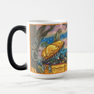 MAGIC SORTE, CHAT NOIR BÉBÉ BUGGY HALLOWEEN MORPHING MUG