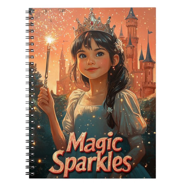 Magic Sparkles Princess Journal - Carnet amusant (Devant)