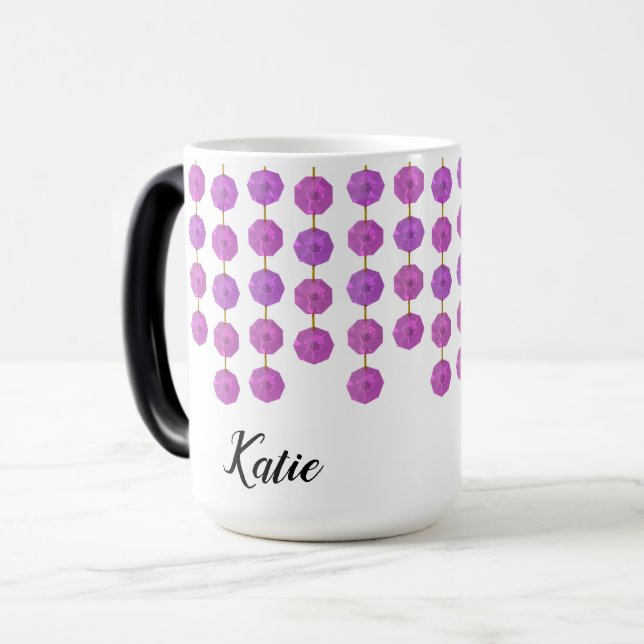 Magic Strands en cristal rose Mug personnalisé (Devant gauche)