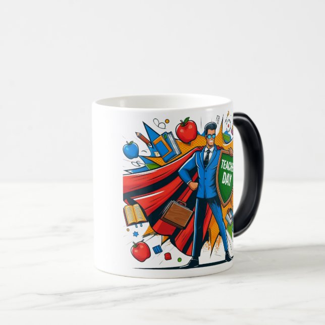 Magic Superpower Teacher Mug Fun Teacher's Day Cadeau Id (Devant droit)