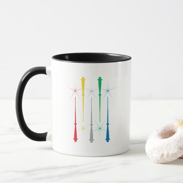 Magic Wands Mug 11oz. Noir (Avec donut)