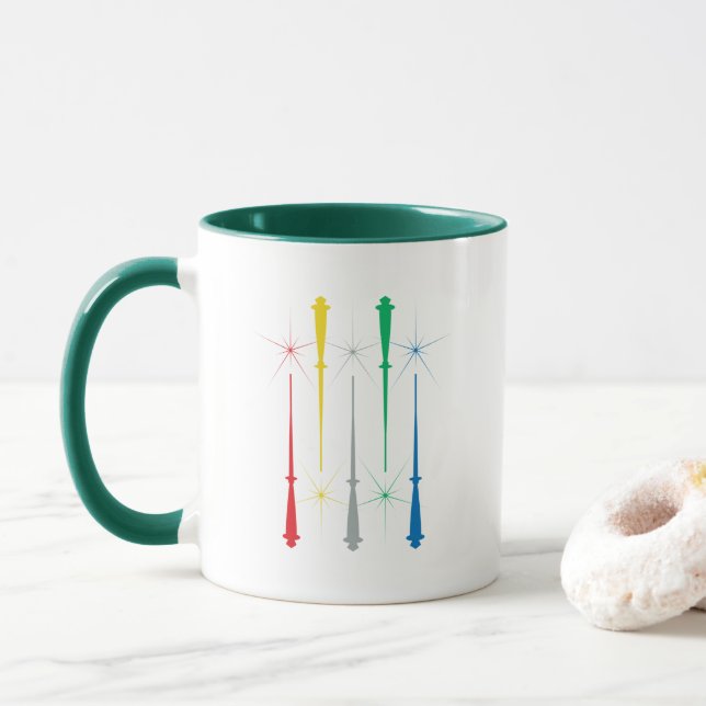 Magic Wands Mug 11oz. Vert (Avec donut)