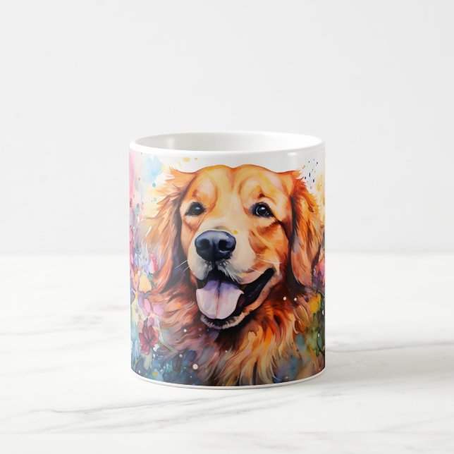 Magic Watercolor Dog Mug Wrap (Centre)