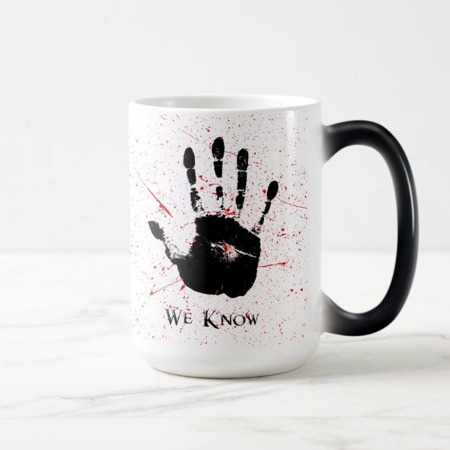 Magic we know mug, color changing mug with hand (Droite)