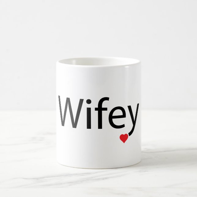 Magic Wifey - Mug de Morphing noir/blanc 11 oz (Centre)