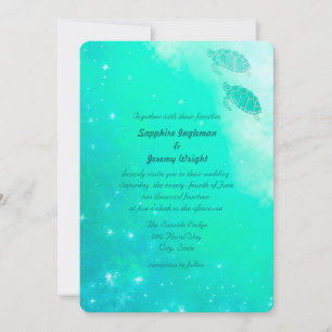 Magical moderne Ocean Beach Invitations de mariage
