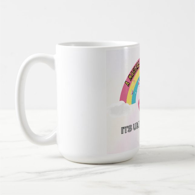 Magical rainbow unicorn design for mug (Gauche)