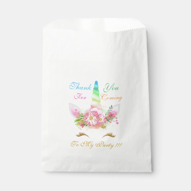 Magical Unicorn Anniversaire Cadeau Favoriser Sacs (Devant)