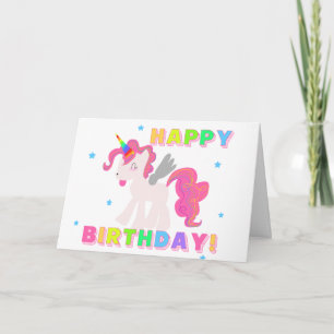 Magical Unicorn HEUREUSE CARTE D'ANNIVERSAIRE POUR