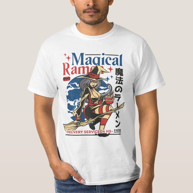Magical Witch Ramen Service de livraison T-Shirt (Devant)