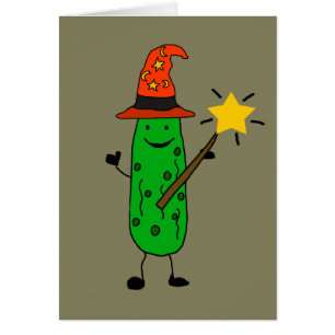 Magicien de pickle à l'aneth et baguette magique
