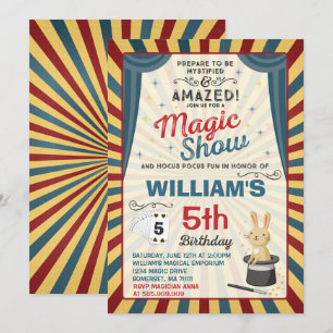 Magicien Invitation Anniversaire Magique Show Part