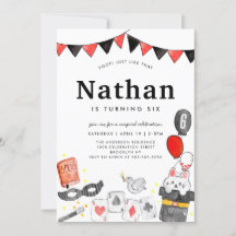 Magicien Rabbit Carte Bande Magique Spectacle Anni