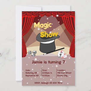 Magicien Show Enfants 7e anniversaire Fête Invitat