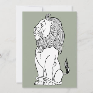 Magicien vintage de Oz, Lion peureux courageux