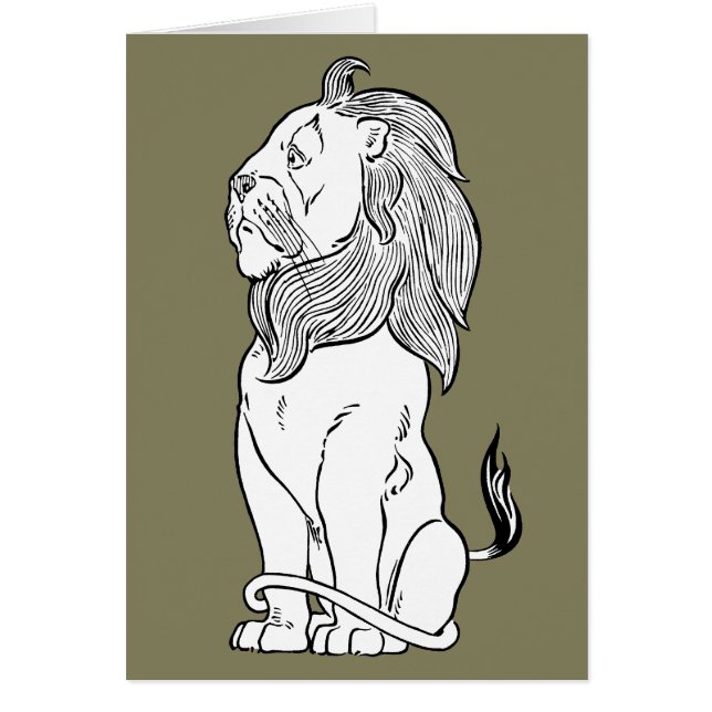 Magicien vintage de Oz, Lion peureux courageux (Devant)