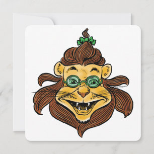 Magicien vintage de Oz, Lion portant des lunettes 