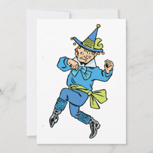 Magicien vintage d'Oz, joli garçon dansant Munchki