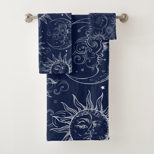 Magie Bleue Céleste Soleil Lune Étoiles Vintage (En situation)